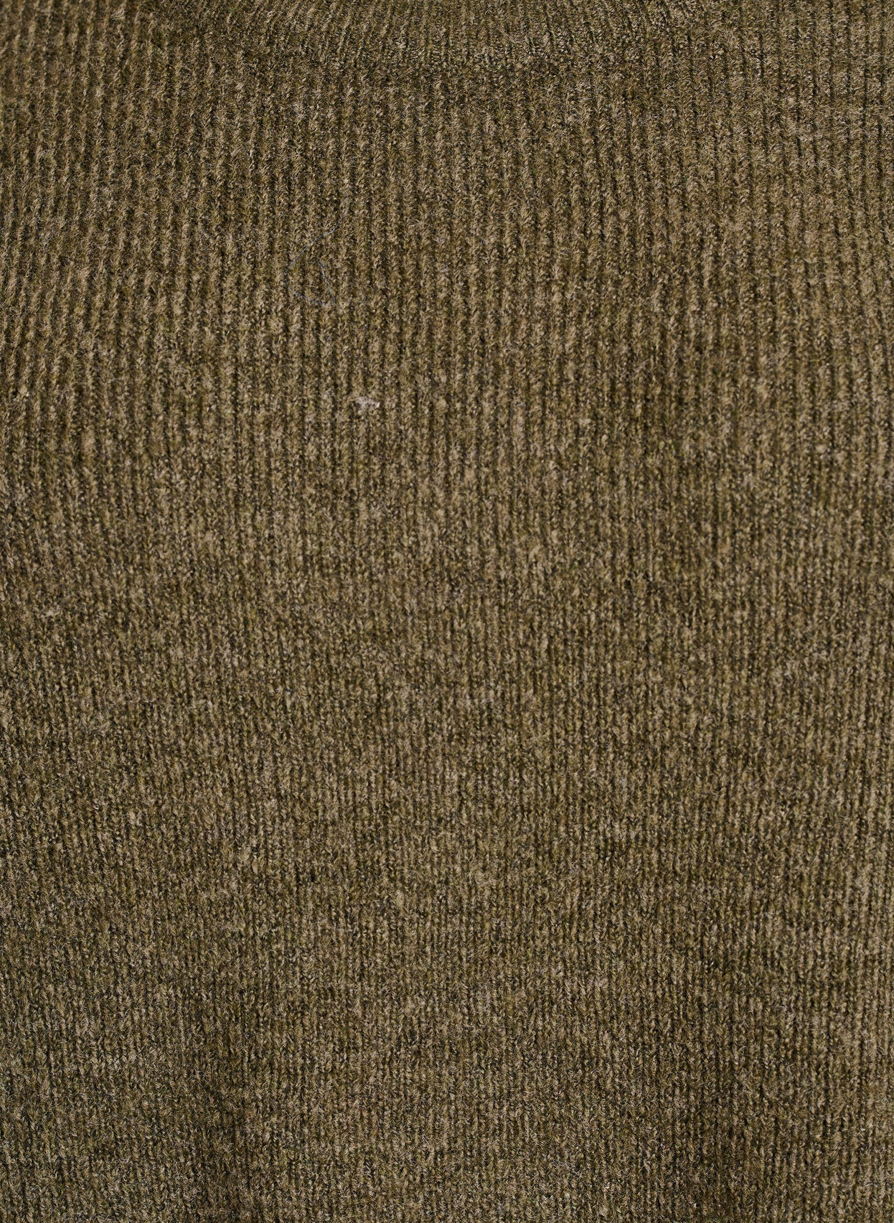 Zizzi Melierte Strickbluse mit Rundhalsausschnitt, Gr&uuml;n, Packshot image number 2