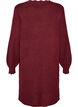 Gestricktes Minikleid mit gewelltem Saum und Schlitzen, Rot, Packshot image number 1