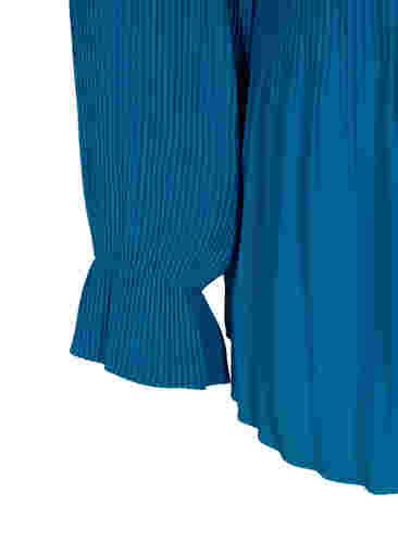 Plissee Bluse mit V-Ausschnitt, Skydiver, Packshot image number 3