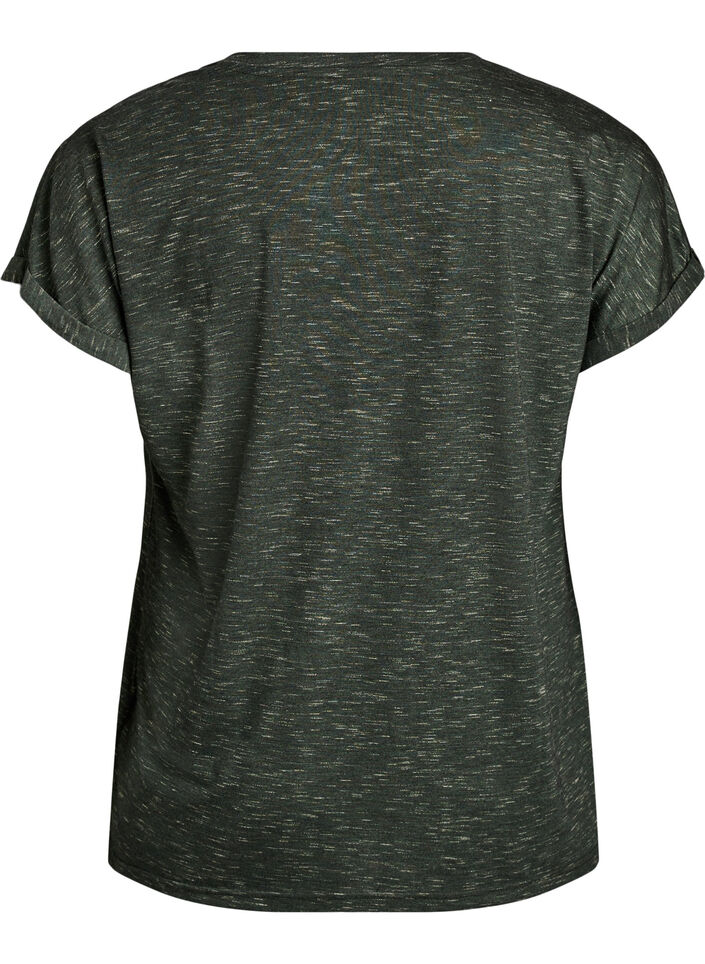 Lockeres Trainingstop mit kurzen &Auml;rmeln, Gr&uuml;n, Packshot