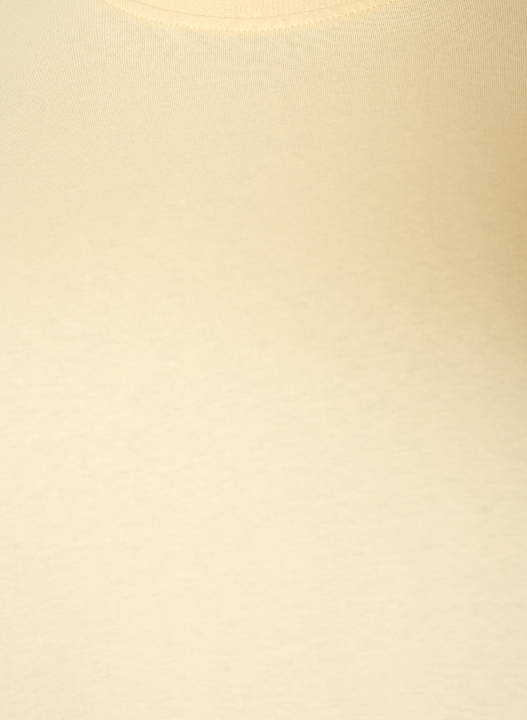 ZizziBasic T-Shirt aus Baumwolle mit Rundhalsausschnitt, Gelb, Packshot image number 2