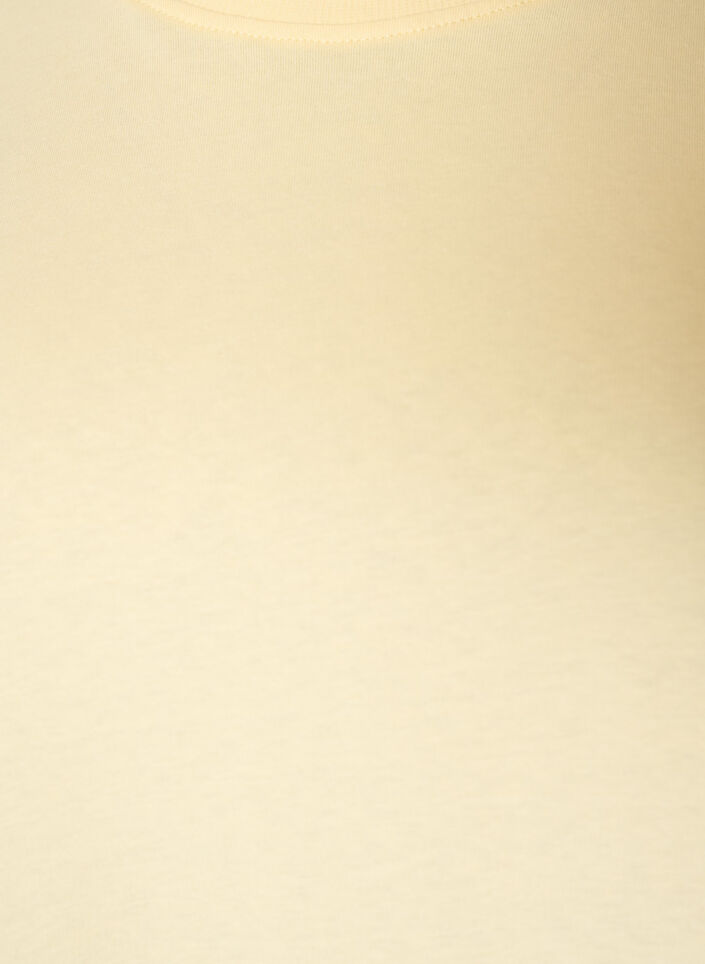 Basic T-Shirt aus Baumwolle mit Rundhalsausschnitt, Gelb, Packshot image number 2