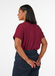 Gestreiftes T-Shirt aus Viskose mit Rundhalsausschnitt, Rot, Model image number 2