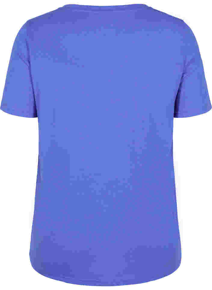 Kurzärmeliges T-Shirt mit Rundhalsausschnitt, Dazzling Blue MB, Packshot image number 1