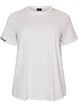 T-Shirt aus Baumwolle mit aufgesticktem Text, Wei&szlig;, Packshot image number 0