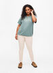 Melange Bluse mit kurzen Pins, Chinois Green Mel., Model image number 2