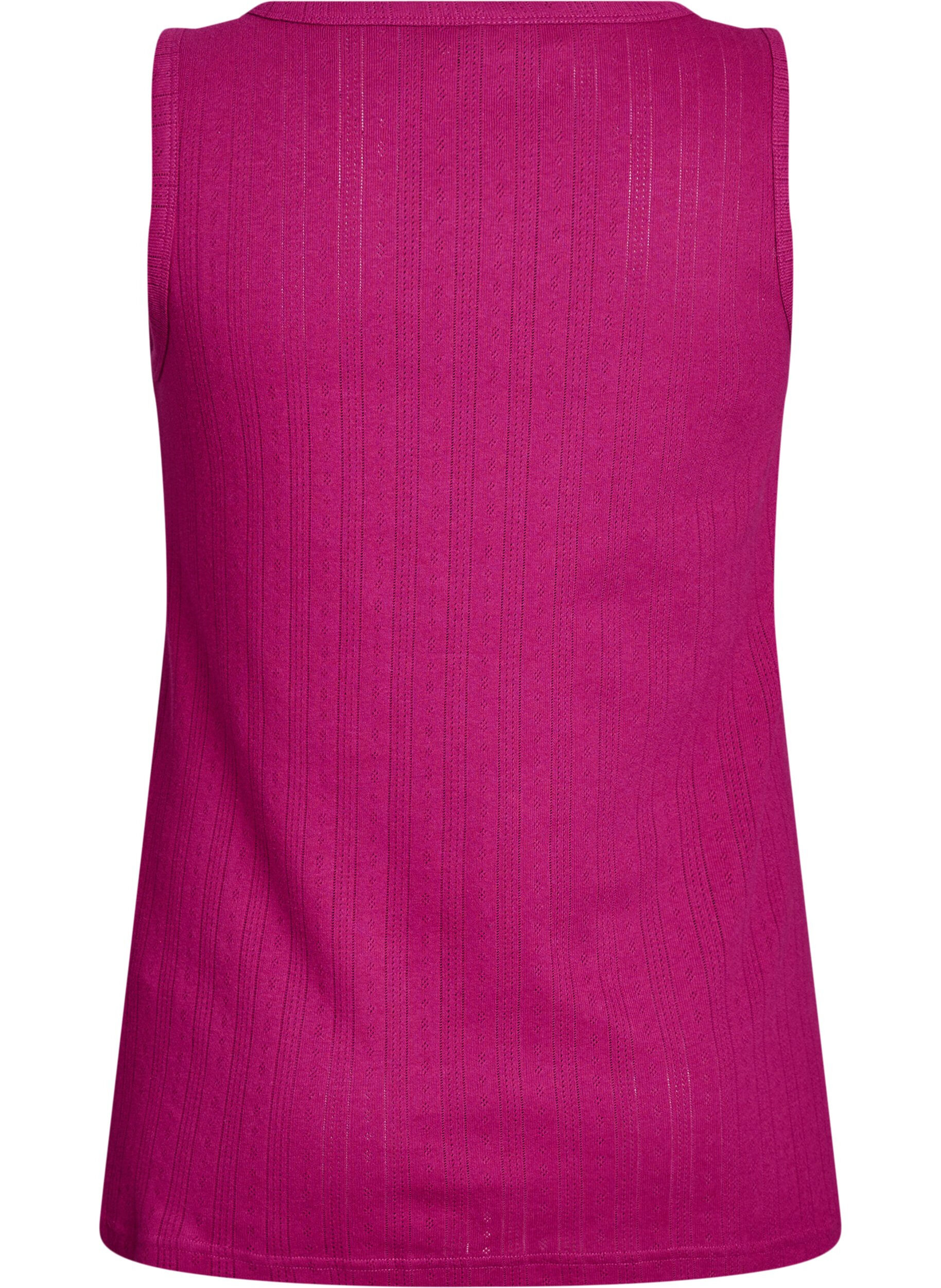 ZizziNachthemd aus Bio-Baumwolle mit Strukturmuster, Pink, Packshot image number 1