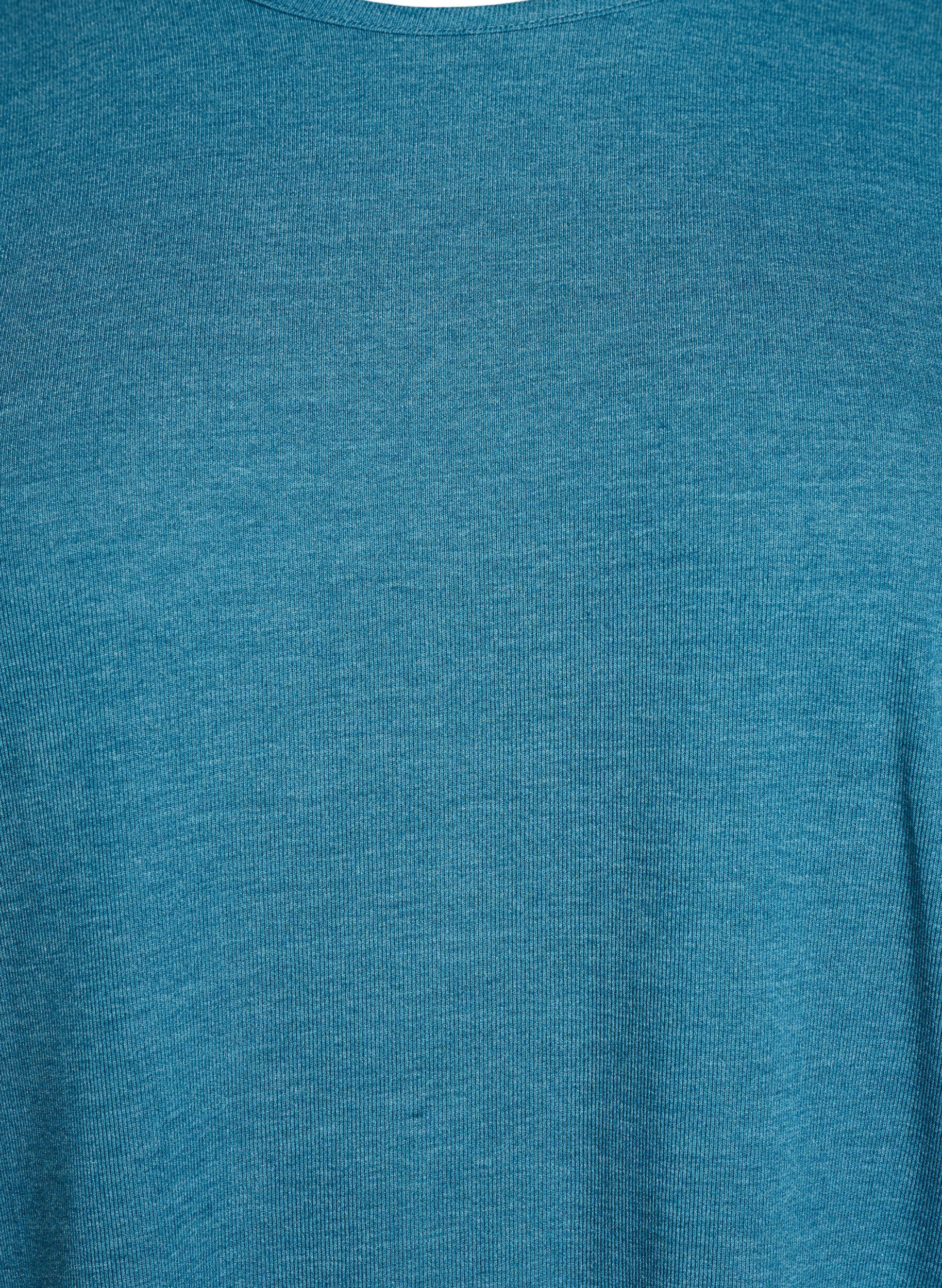 ZizziBluse aus Jersey mit 3/4-&Auml;rmeln, Blau, Packshot image number 2