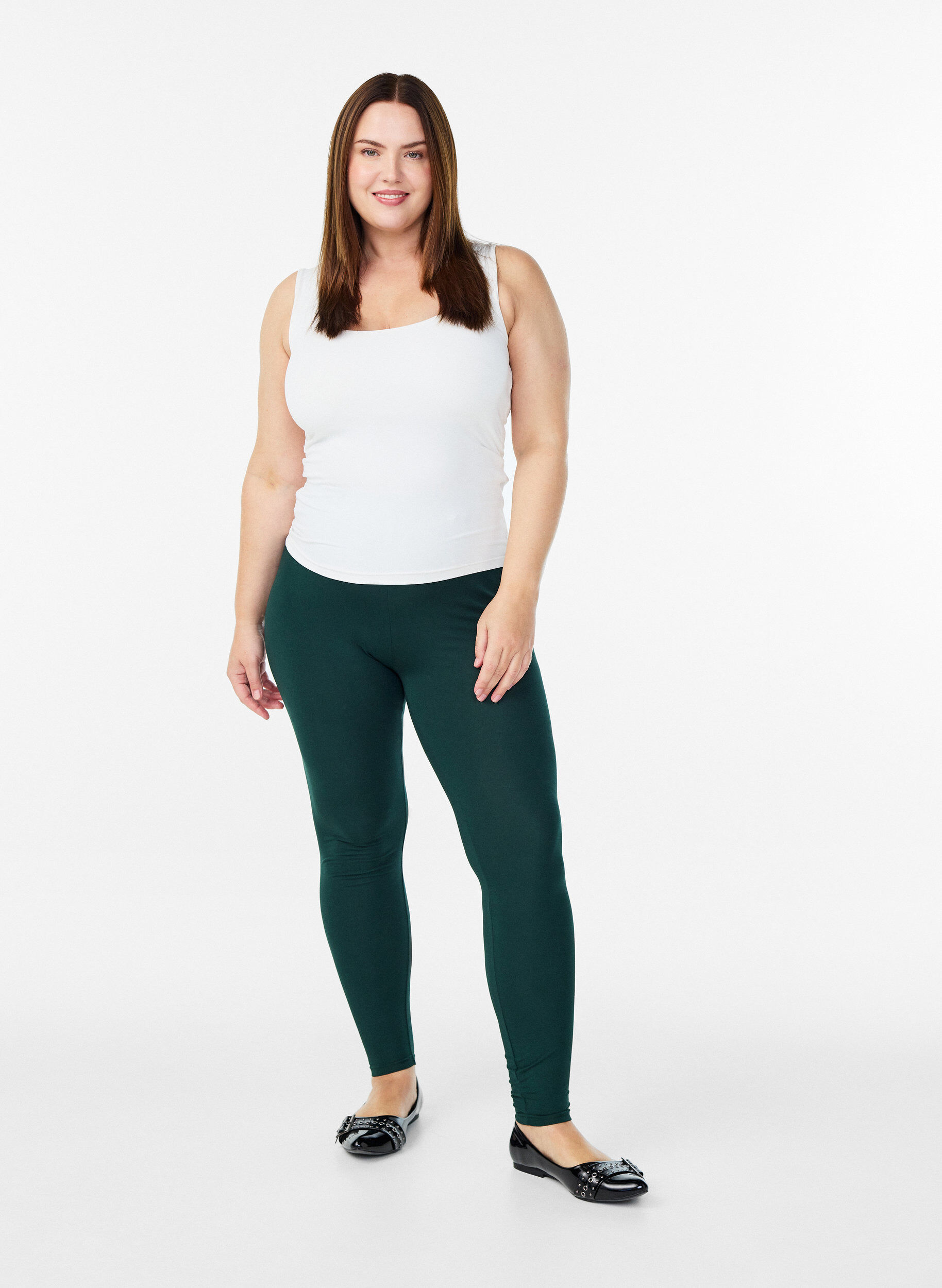 ZizziBasic-Leggings aus Viskose, Gr&uuml;n, Model image number 1