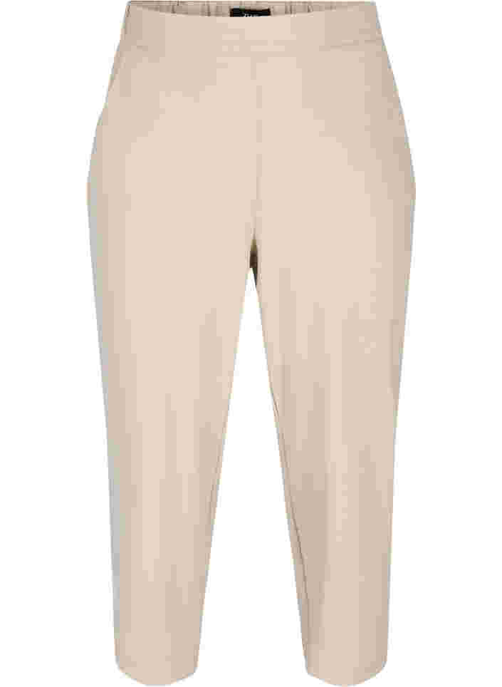 Einfarbige Culotte-Hose mit Taschen, Off White, Packshot image number 0