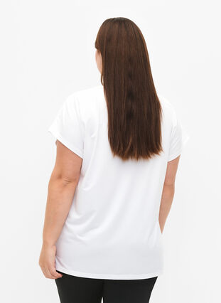 Kurzärmliges Trainings-T-Shirt, Bright White, Model image number 1