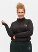 Hochgeschlossenes Sporttop mit Reißverschluss, Black, Model image number 0
