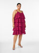 Lagenkleid mit R&uuml;schen und Spaghettitr&auml;gern, Rot, Model image number 1
