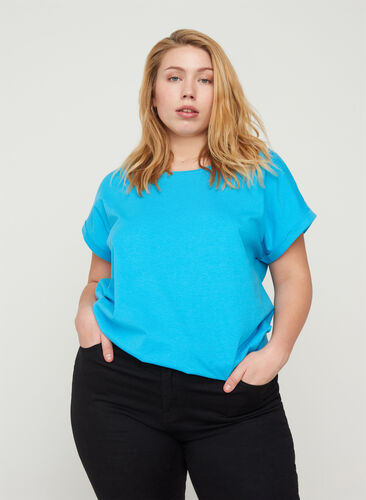 T-Shirt, RIVER BLUE Mel., Model image number 0