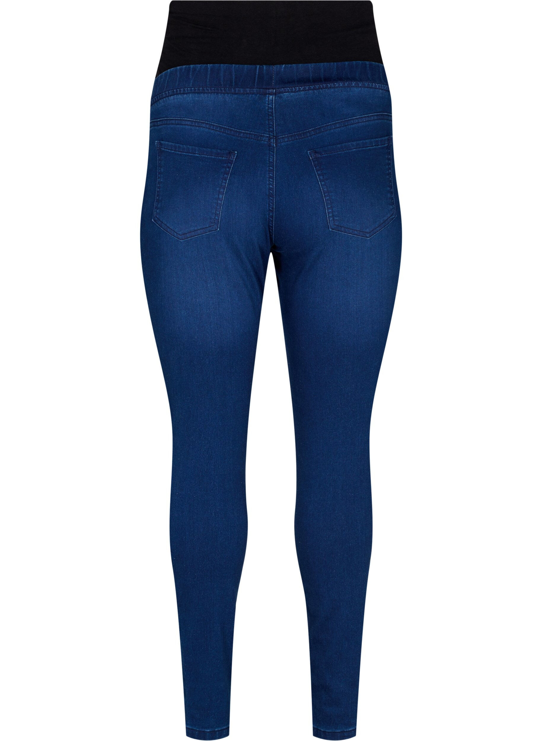 Zizzi Schwangerschafts-Jeggings aus Baumwollmischung, Blau, Packshot image number 1