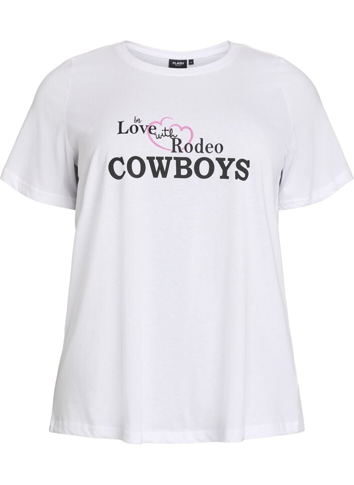 FLASH - T-Shirt mit Print., Wei&szlig;, Packshot image number 0