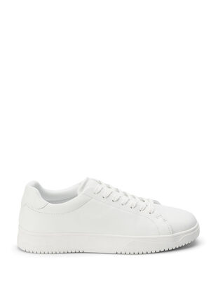 Sneakers aus Leder mit breiter Passform, White, Packshot image number 0