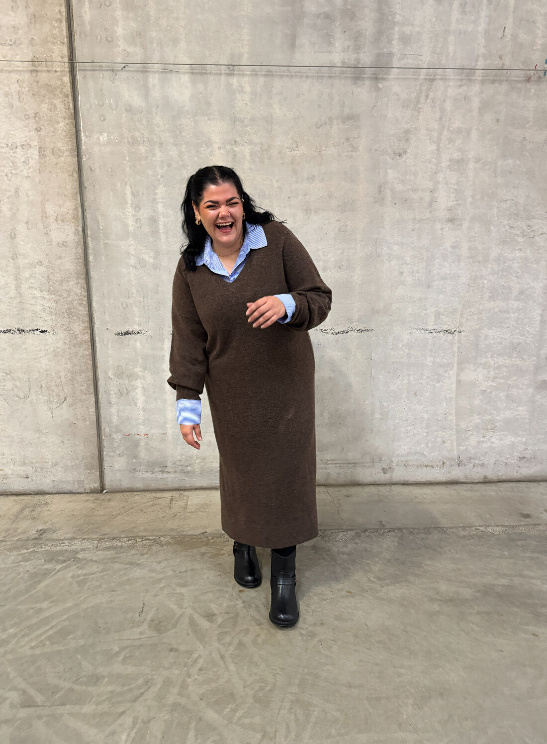 Zizzi Braune und blaue Nuancen, , Model