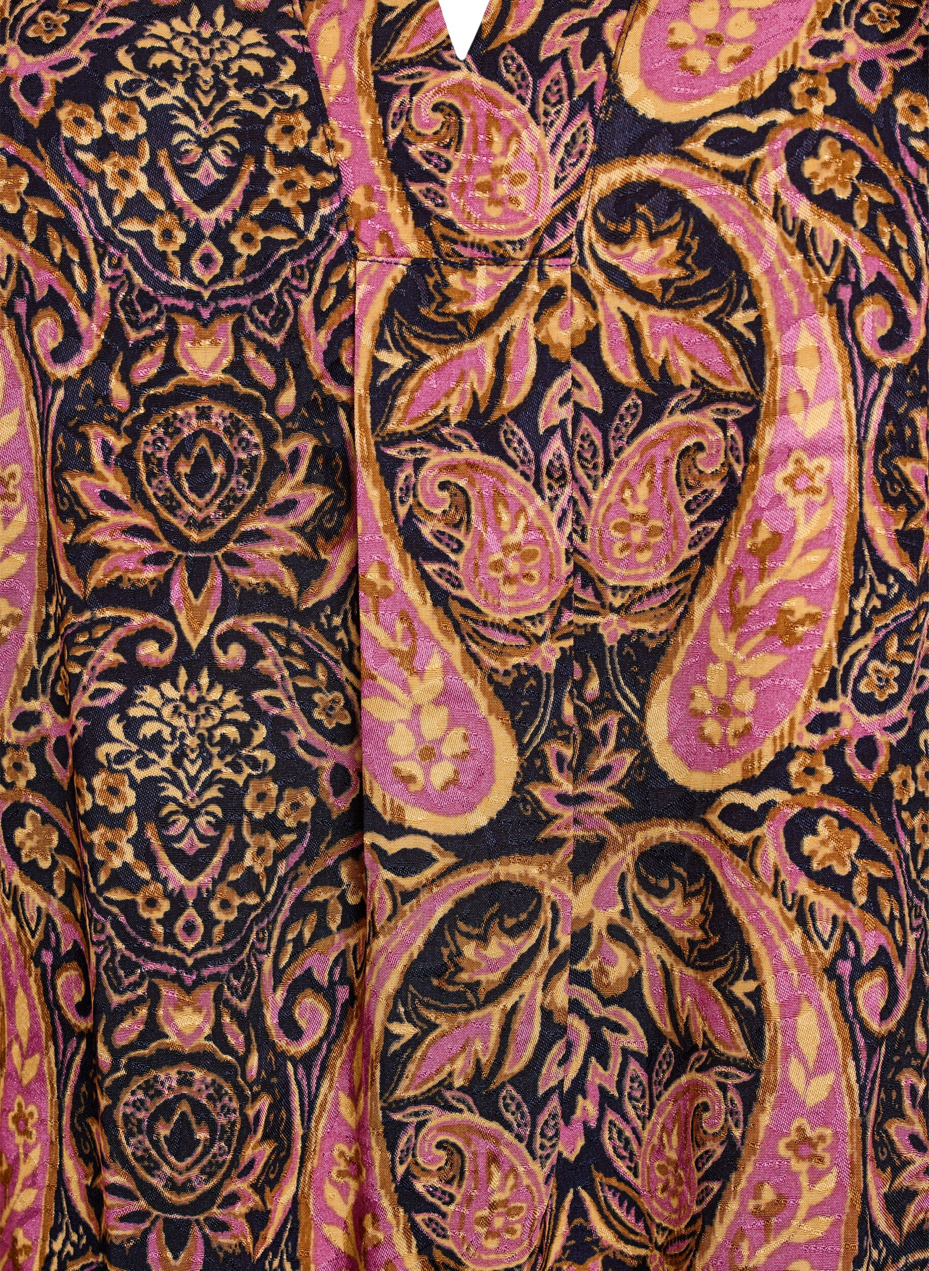 Zizzi Bluse aus Viskose mit Paisleymuster und 3/4-&Auml;rmeln, Blau, Packshot image number 2