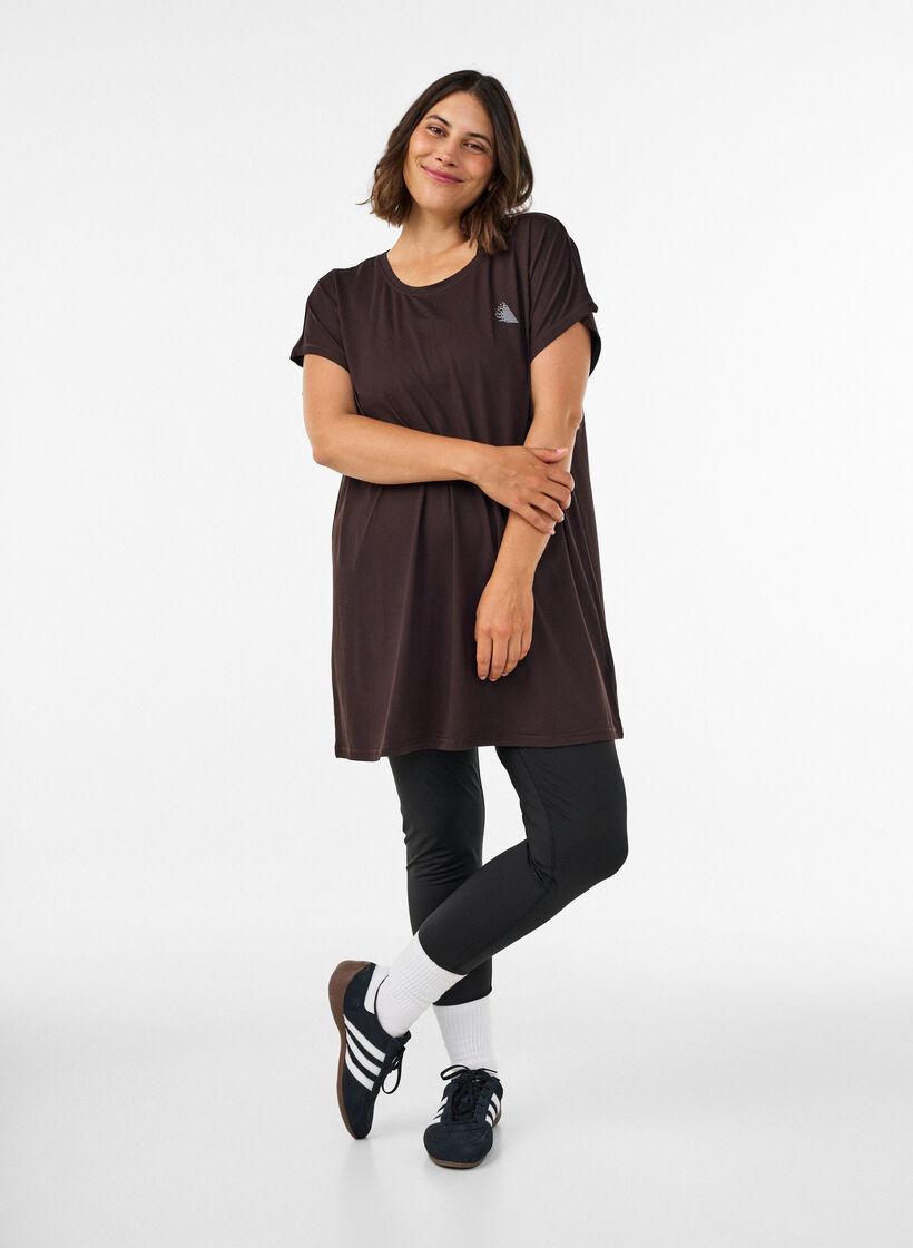 Langes Trainingsshirt, Braun, Model image number 1