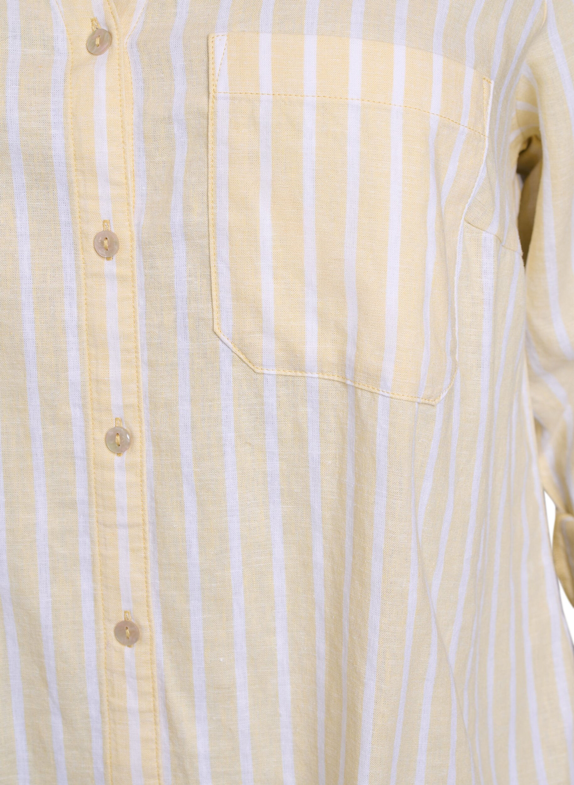 Zizzi Bluse aus Leinen und Viskose mit 3/4-&Auml;rmeln, Beige, Packshot image number 2