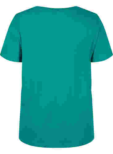 Kurzarm T-Shirt aus Baumwolle mit Aufdruck, Parasailing Flock, Packshot image number 1