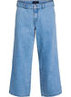 Hoch taillierte Jeans mit weitem Bein, Blau, Packshot image number 0