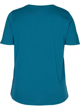 Kurzarm T-Shirt mit Print, Blue Coral, Packshot image number 1