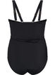 Badeanzug mit V-Ausschnitt und Raffung, Schwarz, Packshot image number 1