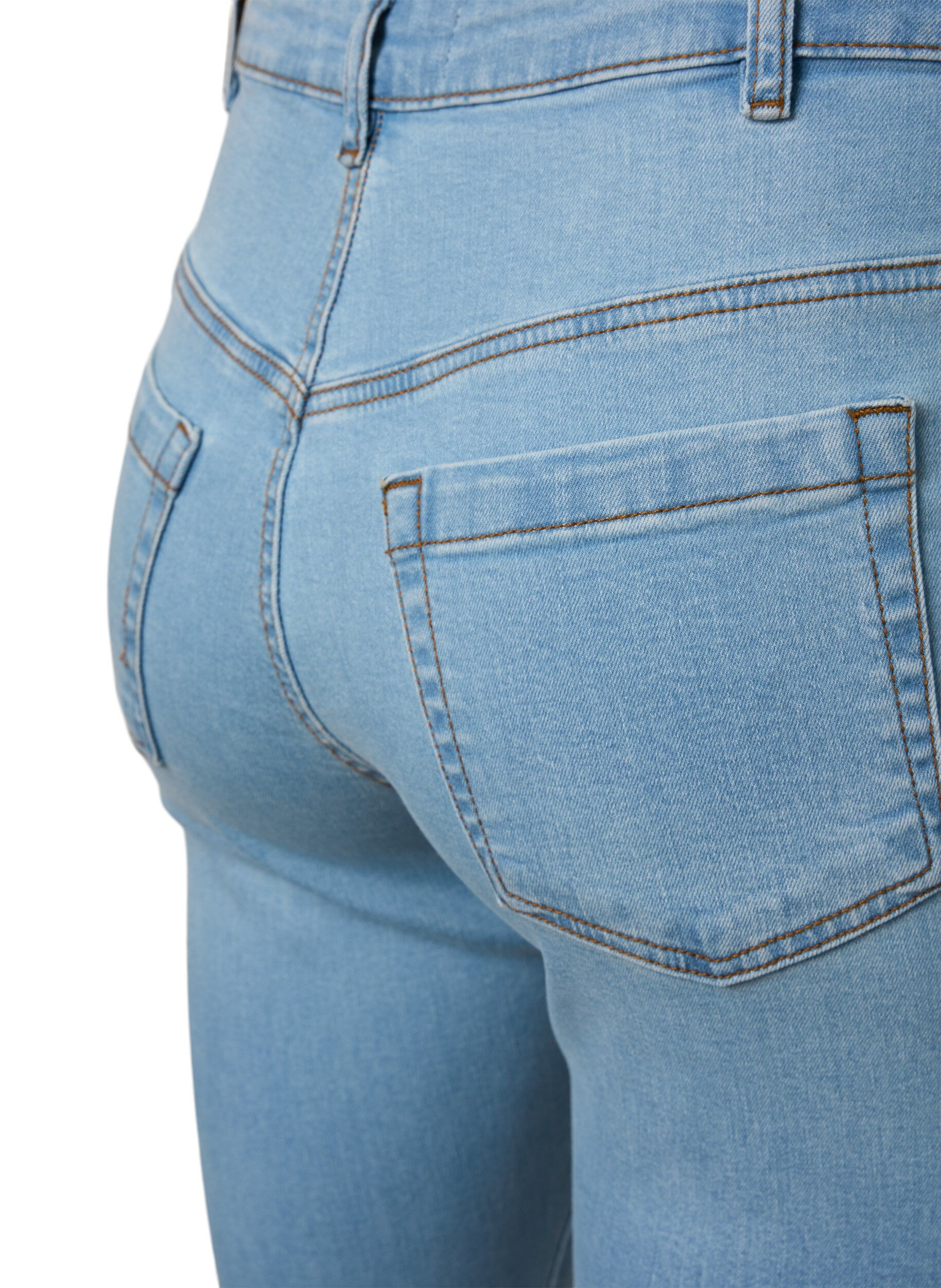Zizzi Ellen Bootcut-Jeans mit hoher Taille, Blau, Packshot image number 3
