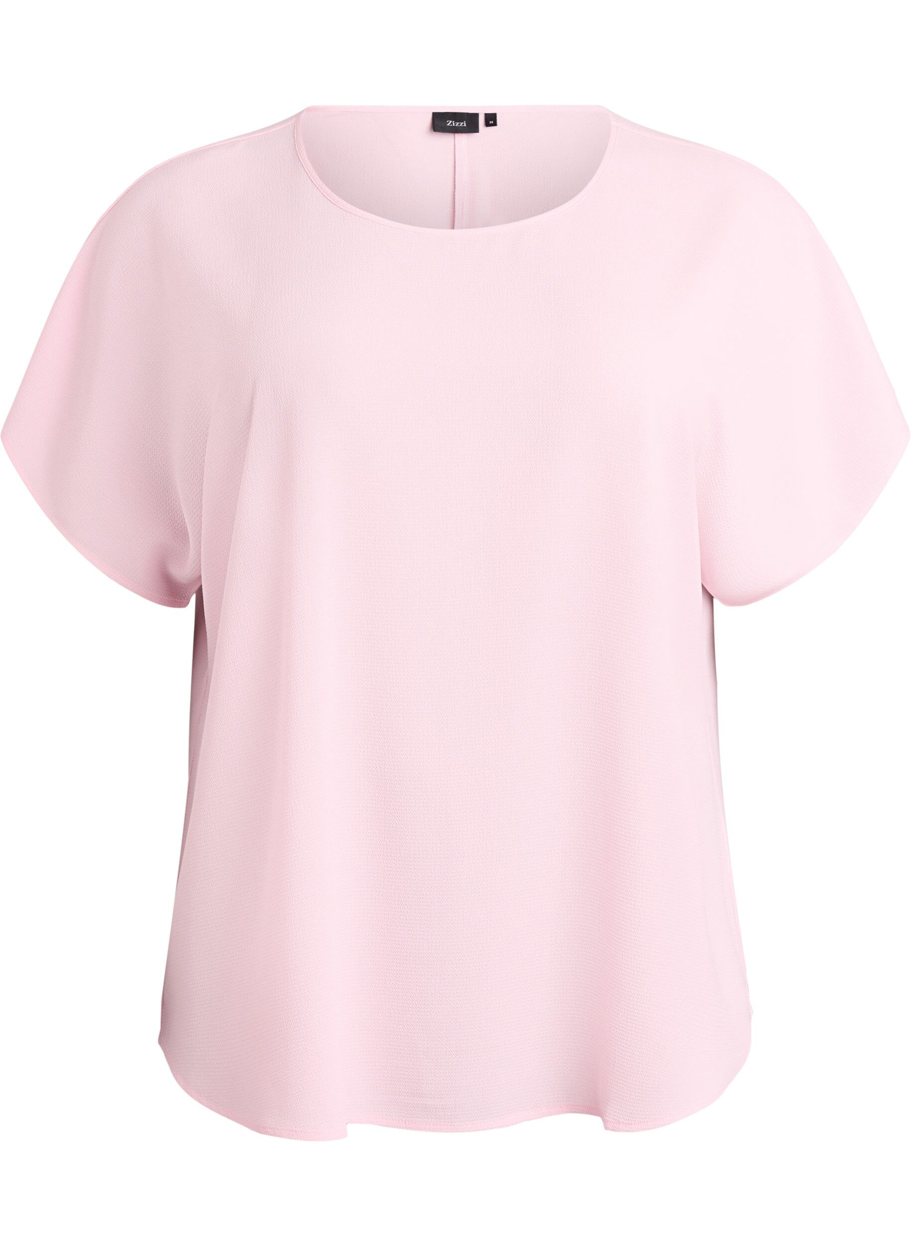 Bluse mit kurzen &Auml;rmeln und Rundhalsausschnitt