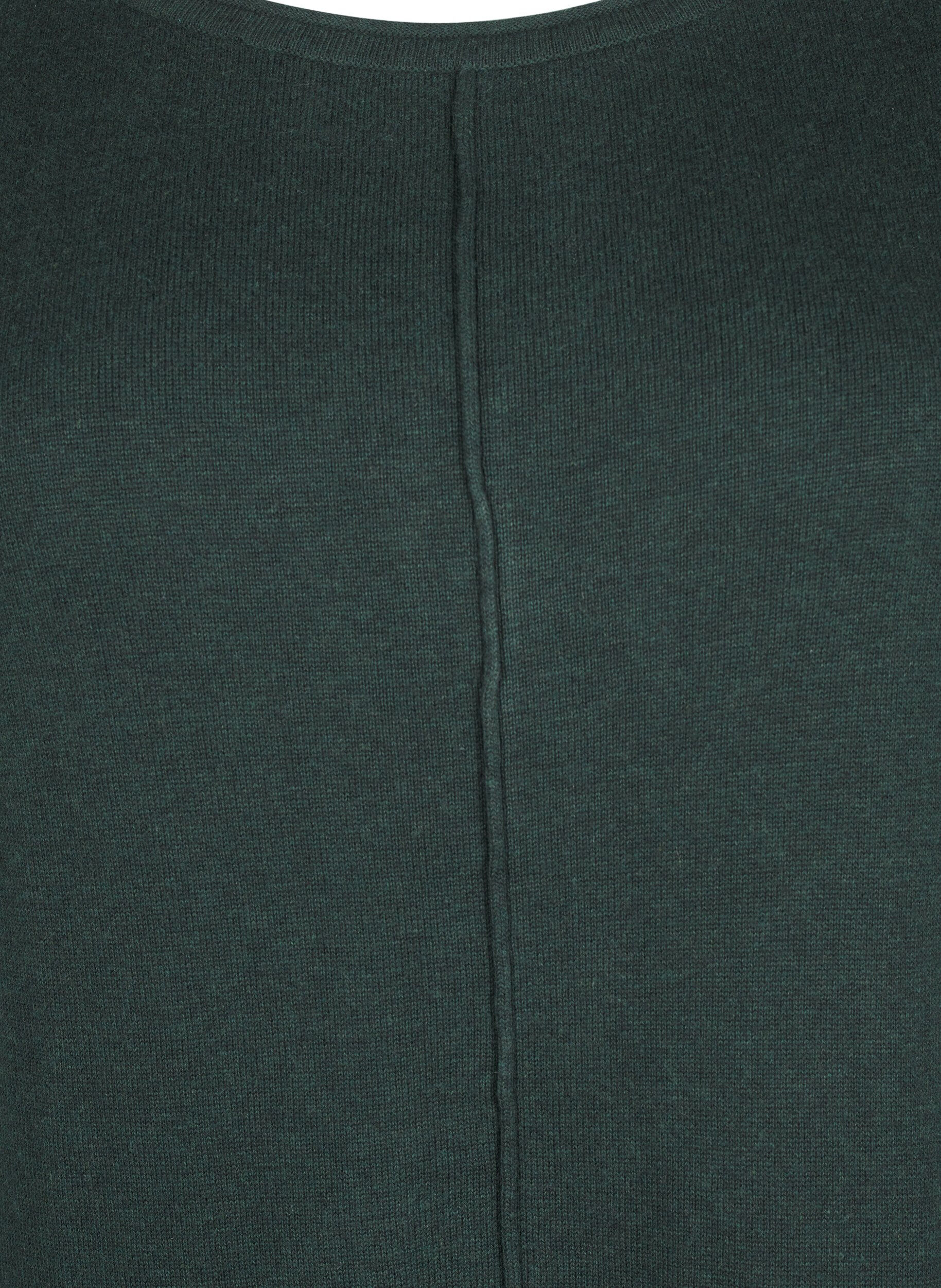 Zizzi Strickkleid aus Baumwoll-Viskose-Mischung, Gr&uuml;n, Packshot image number 2