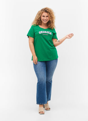 Baumwoll-T-Shirt mit Aufdruck, Jolly Green Georgia, Model image number 2