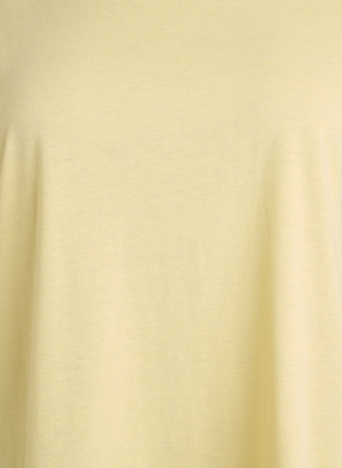 Kurz&auml;rmeliges T-Shirt aus Baumwollmischgewebe, Gelb, Packshot image number 2