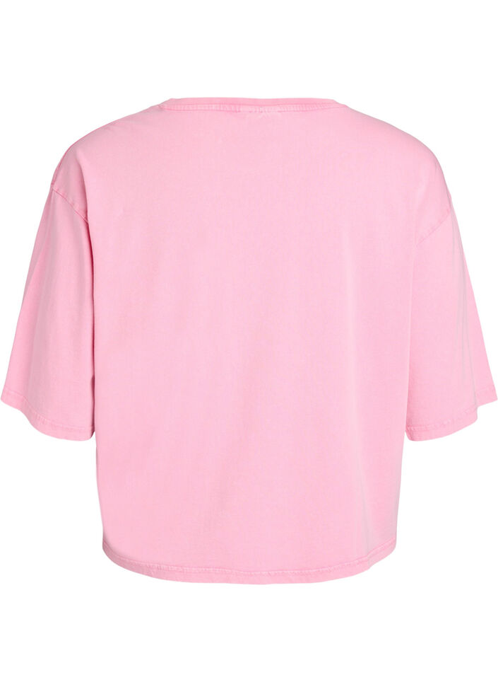 Boxy T-Shirt aus Bio-Baumwolle., Pink, Packshot image number 1