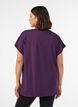 Einfarbiges Trainings-T-Shirt, Lila, Model image number 2
