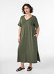 Midi-T-Shirtkleid mit V-Ausschnitt., 2151, Model image number 0