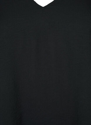 Bluse mit V-Ausschnitt, Black, Packshot image number 2