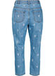 Mille Mom Fit Jeans mit Stickerei, Blau, Packshot image number 1