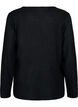 Wickelbluse aus Jersey mit Bindeband, Schwarz, Packshot image number 1