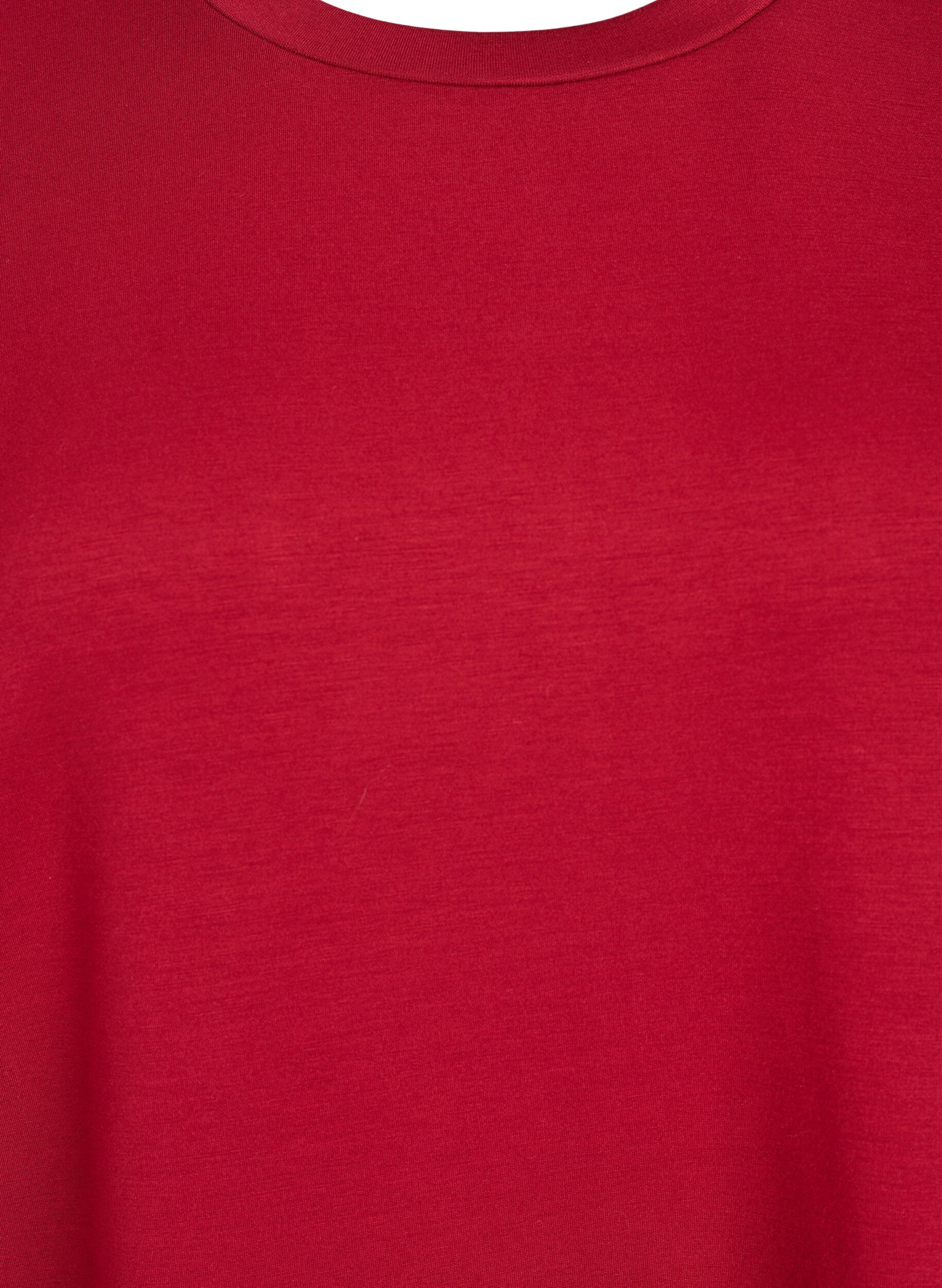 Zizzi T-Shirt-Kleid aus Jersey mit Seitenschlitzen, Rot, Packshot image number 2