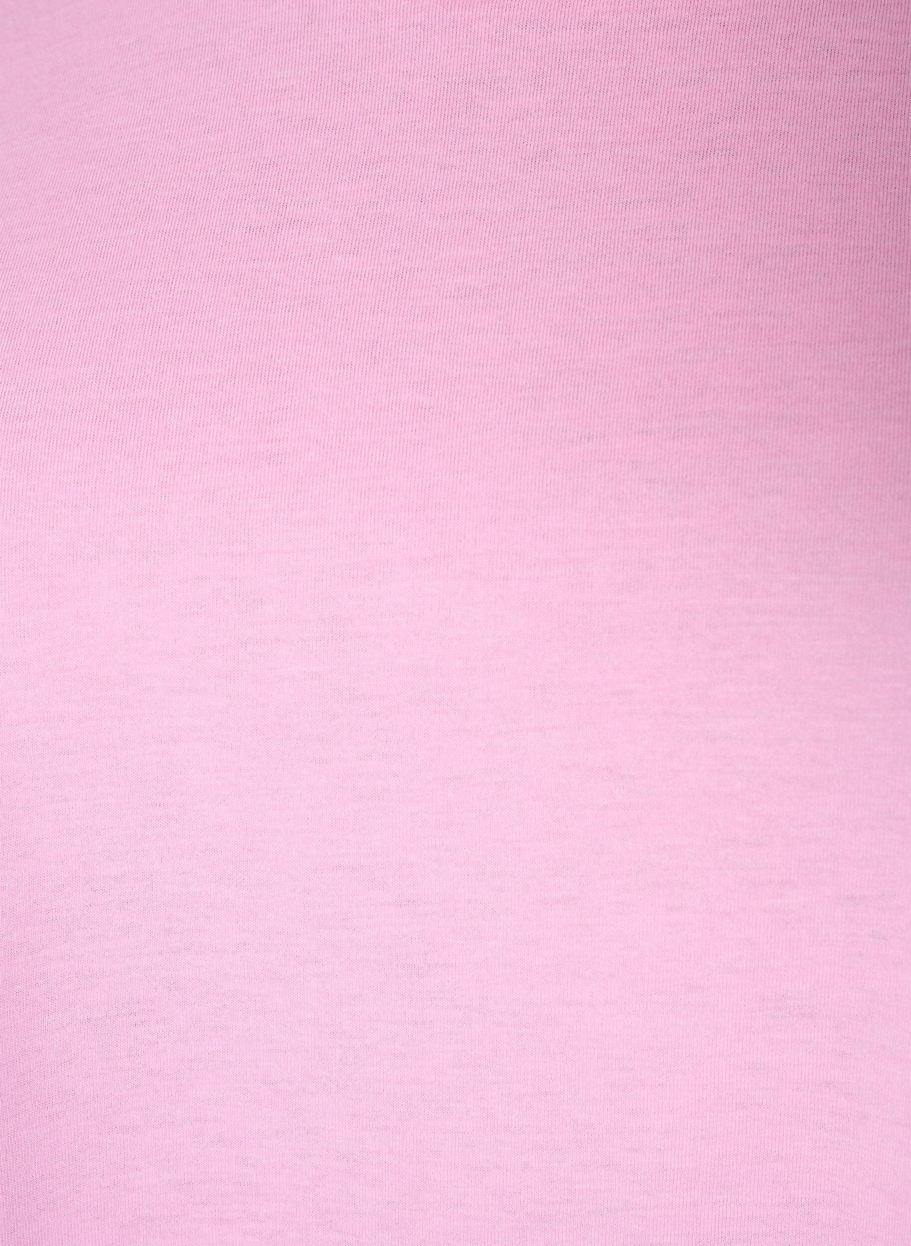 ZizziKurz&auml;rmeliges T-Shirt aus einer Baumwollmischung, Pink, Packshot image number 2
