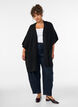 Strickjacke mit offener Front und weiten &Auml;rmeln, Schwarz, Model image number 1