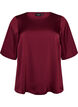 Bluse aus Satin mit ellenbogenlangen &Auml;rmeln, Rot, Packshot image number 0
