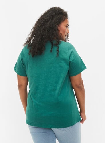 2er-Pack basic T-Shirts aus Baumwolle, Antique Green/Black, Model image number 1