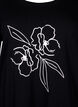 Baumwoll-T-Shirt mit Motiv, Black w. Flower, Packshot image number 2