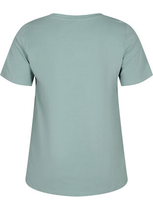 Einfarbiges basic T-Shirt aus Baumwolle, Chinois Green, Packshot image number 1