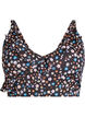 Gebl&uuml;mtes Bikinioberteil mit R&uuml;schendetails, Braun, Packshot image number 0