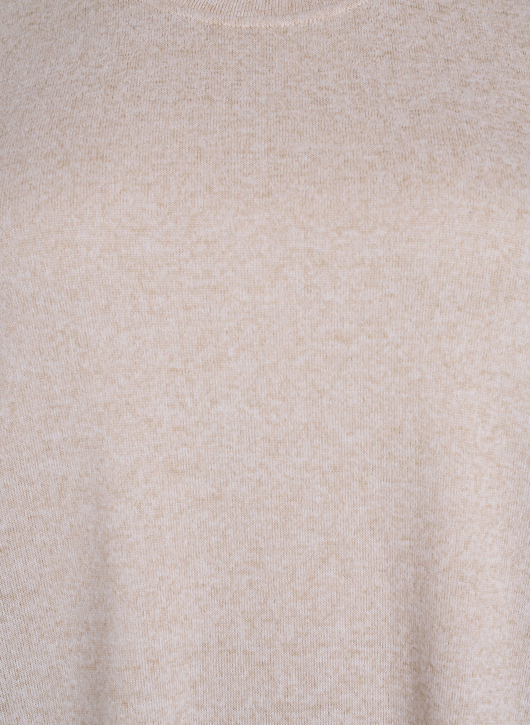 Zizzi Bluse mit Knopfdetail und kurzen Puff&auml;rmeln, Beige, Packshot image number 2