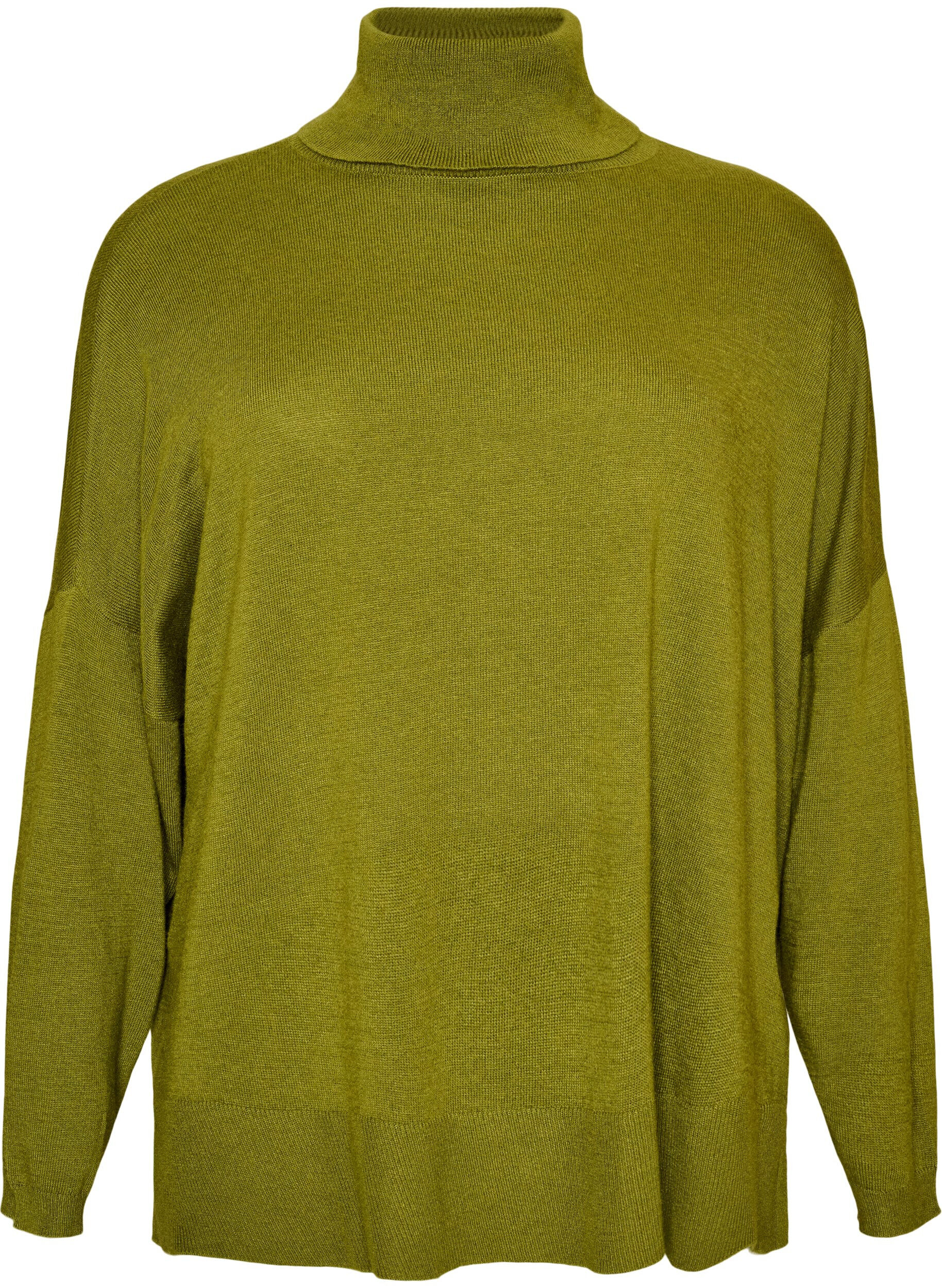 ZizziRollkragenpullover mit lockerer Passform, Gr&uuml;n, Packshot image number 0